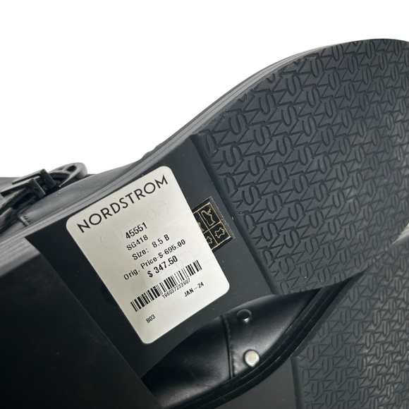 Stuart Weitzman Women's Maverick Black Leather Stud Pull-On Bootie Shoes Sz 8.5 - Picture 10 of 12